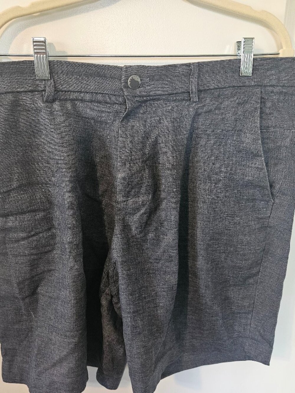 Banana Republic Chambray Shorts Medium/35 9” Inseam Cotton Linen Blue